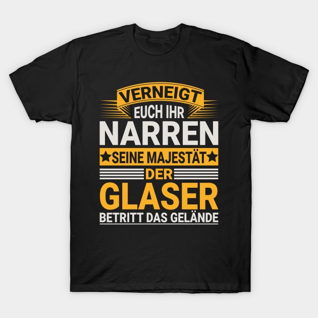 Glaser Design für einen  Glasmacher T-Shirt by Shirtseller0703